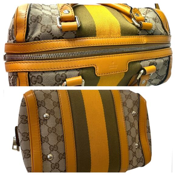 Gucci Monogram Stripe Boston Bag - Picture 4 of 8